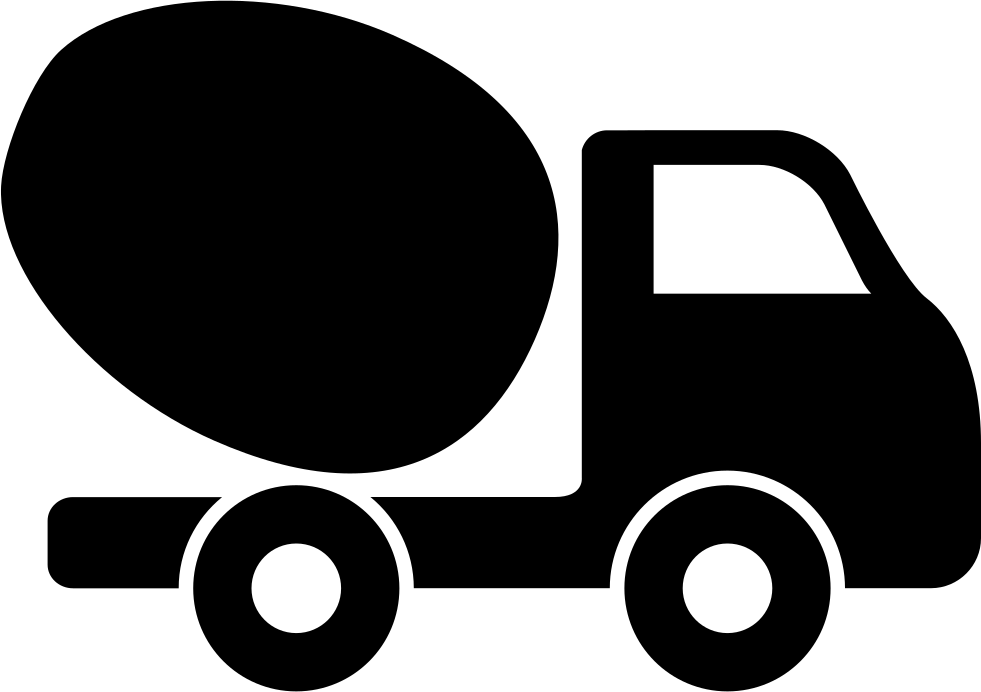 Concrete Mixer Truck Silhouette PNG Image