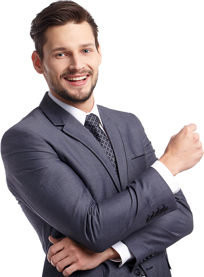 Confident Businessman Portrait PNG Image