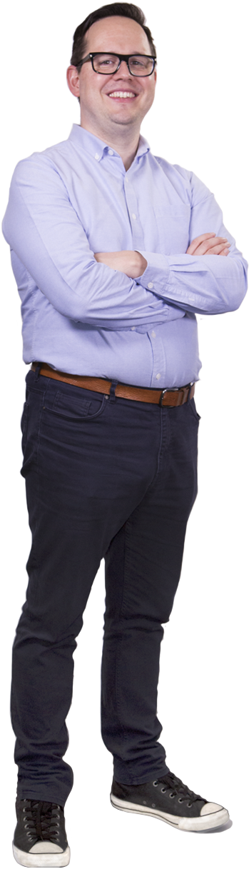 Confident Businessman Standing Casually PNG Image