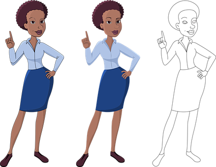 Confident Businesswoman Poses PNG Image