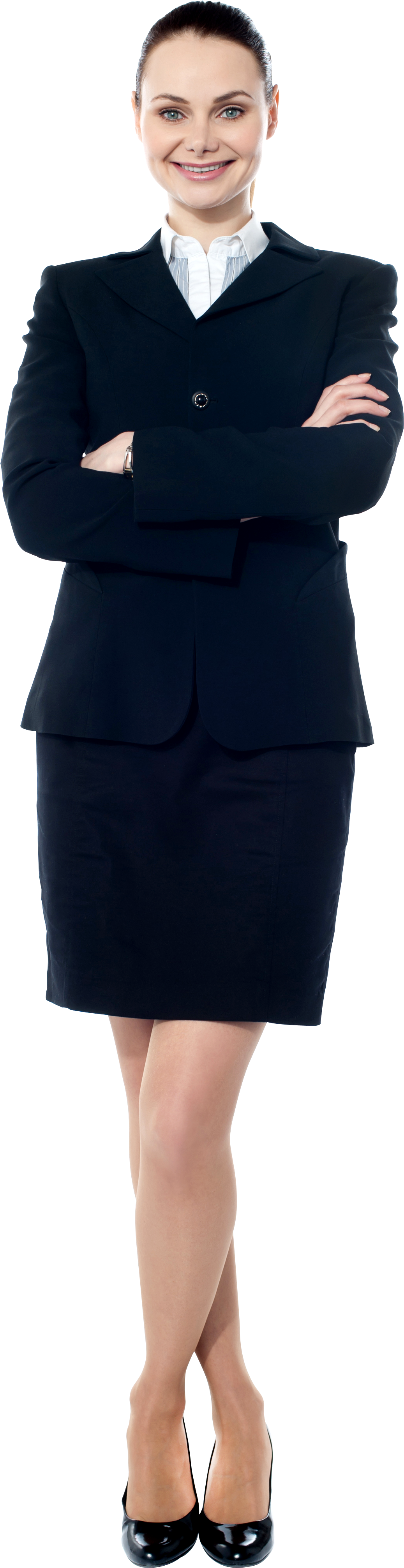 Confident Businesswoman Standing PNG Image