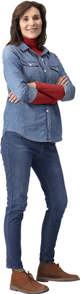 Confident Casual Denim Outfit PNG Image