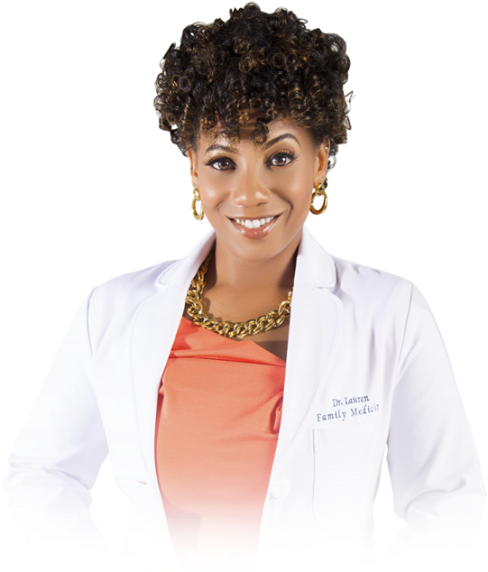 Confident Female Physician Portrait PNG Image