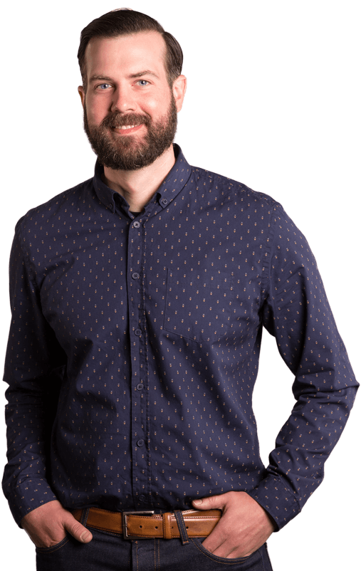 Confident Manin Polka Dot Shirt PNG Image