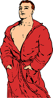 Confident Manin Red Robe PNG Image