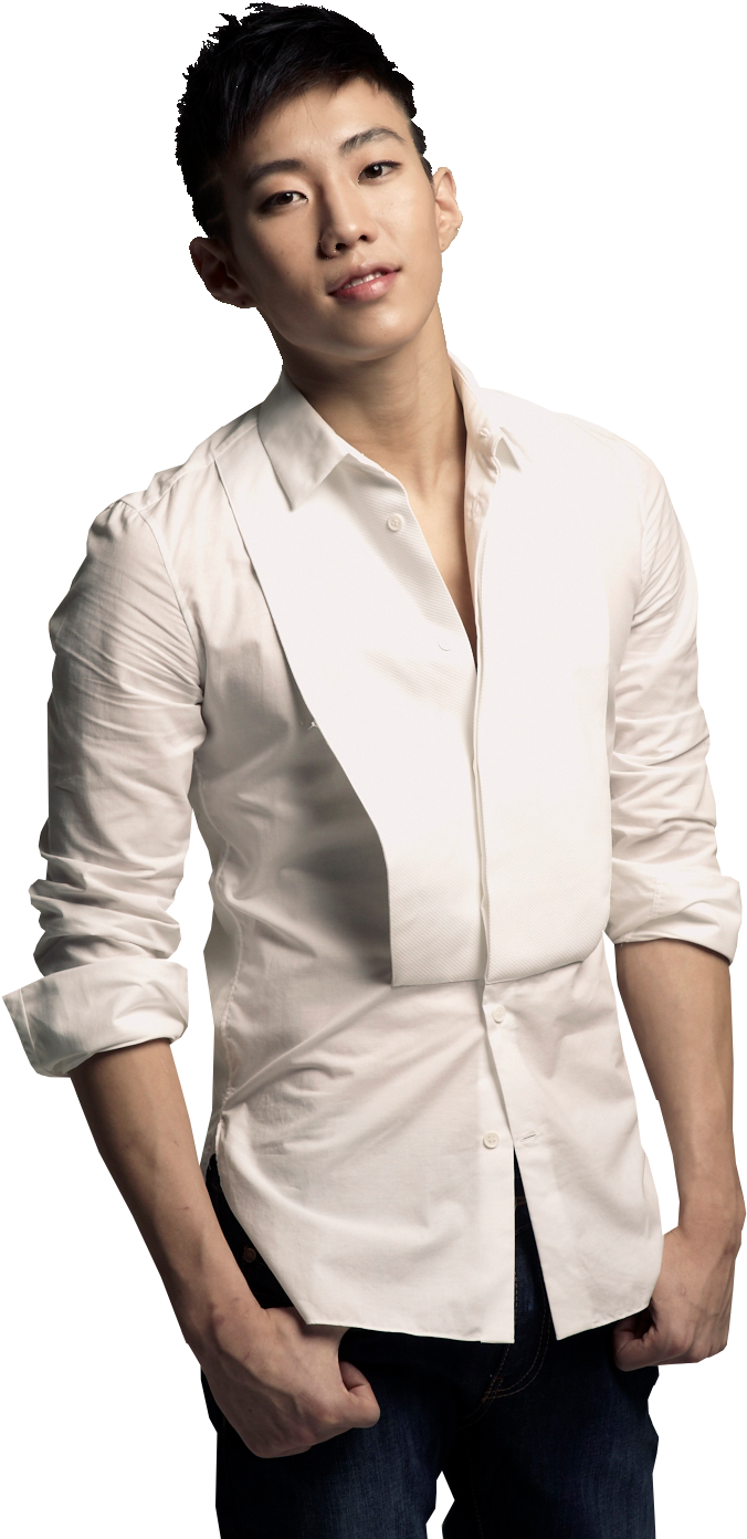 Confident Manin White Shirt PNG Image