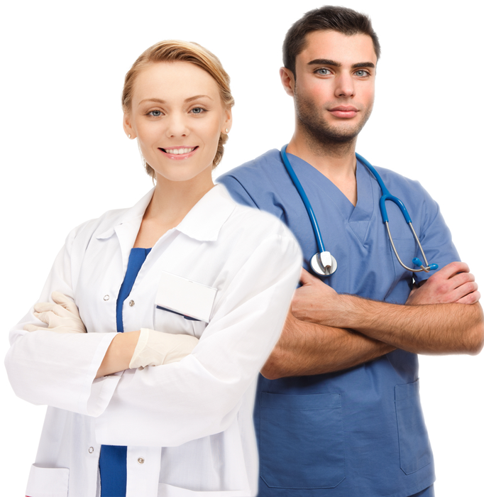 Confident Medical Professionals Posing.png PNG Image