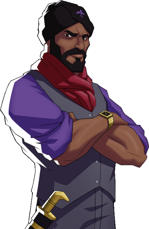 Confident Pirate Captain Illustration PNG Image