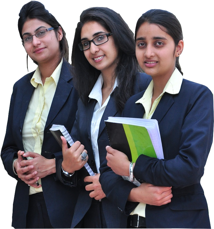 Confident Studentsin Business Attire PNG Image