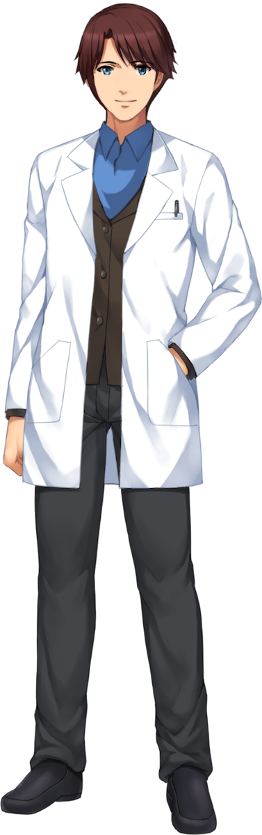 Confident Young Scientist Illustration PNG Image