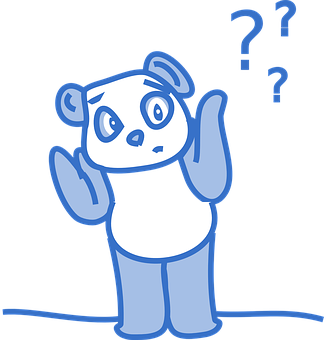 Confused Cartoon Panda PNG Image