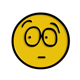 Confused Yellow Emoji PNG Image