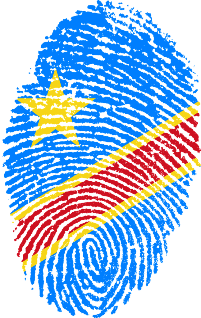 Congo Flag Fingerprint Art PNG Image