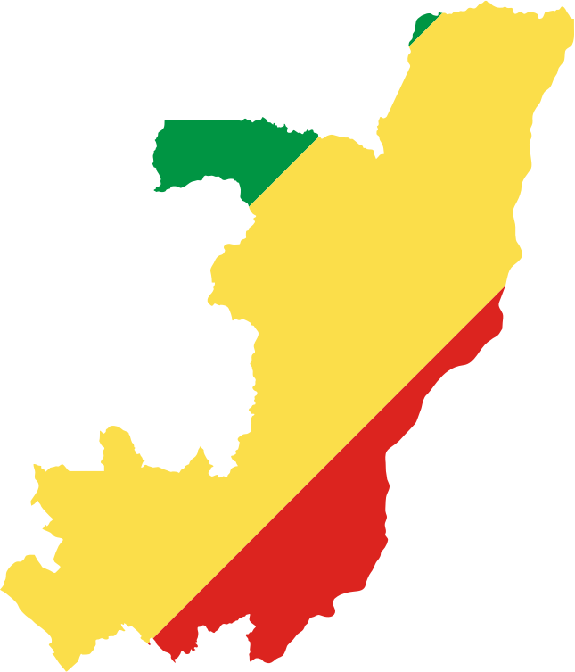 Congo Map Outline Color PNG Image