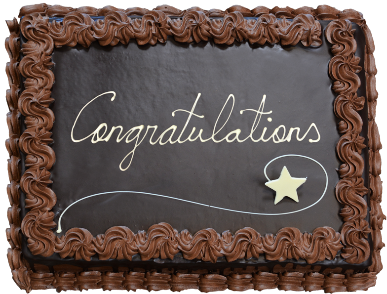 Congratulations Chocolate Cake PNG Image