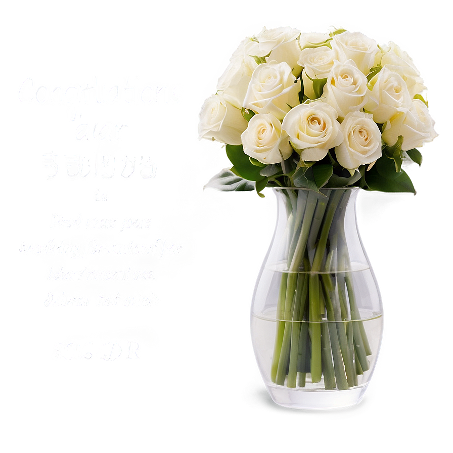 Congratulations Flowers In Vase Png 42 PNG Image