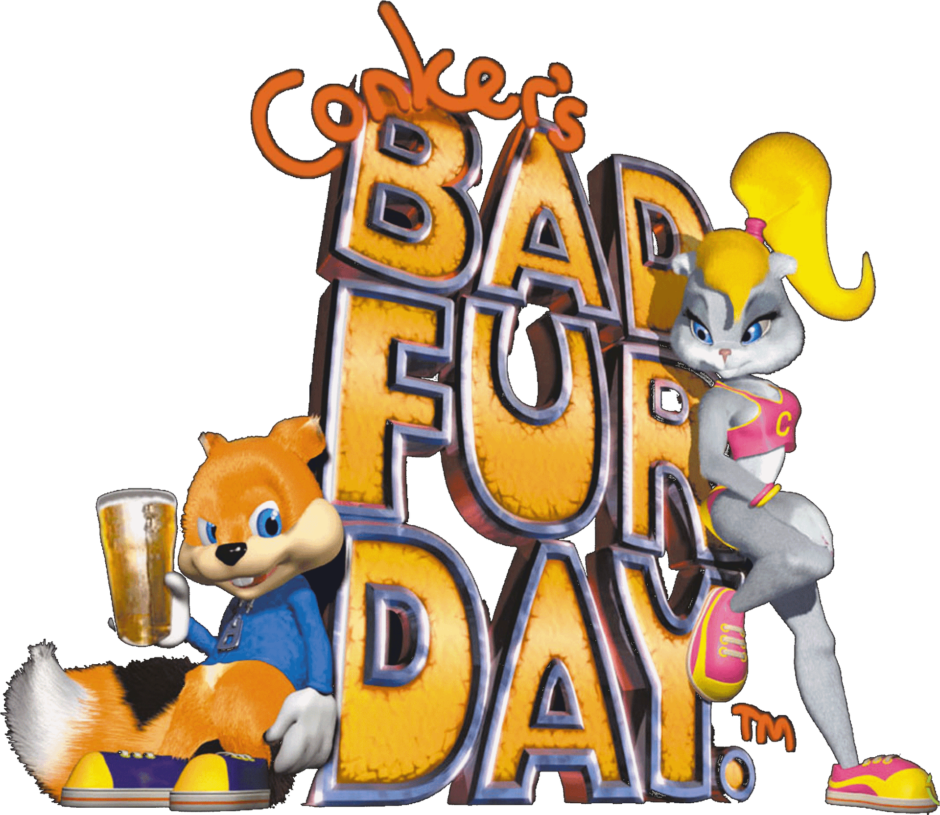 Conkers Bad Fur Day Characters PNG Image