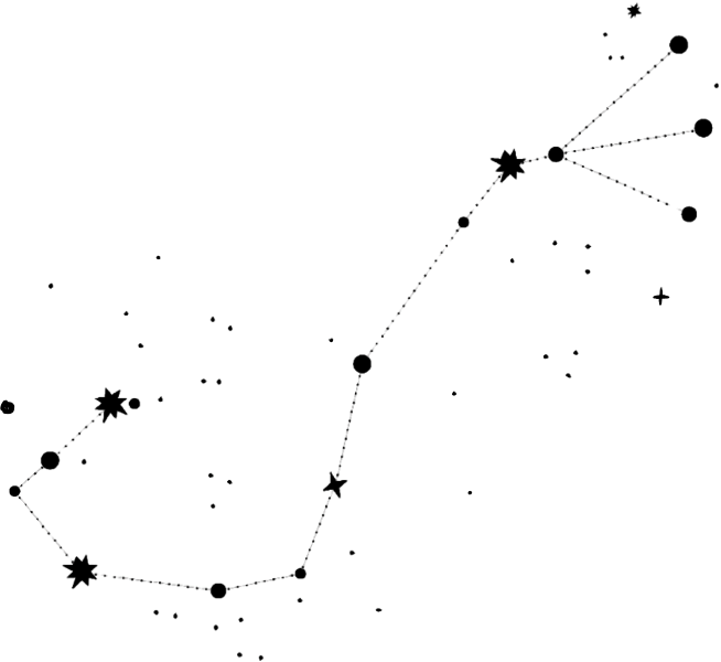 Constellation Drawing Outline PNG Image