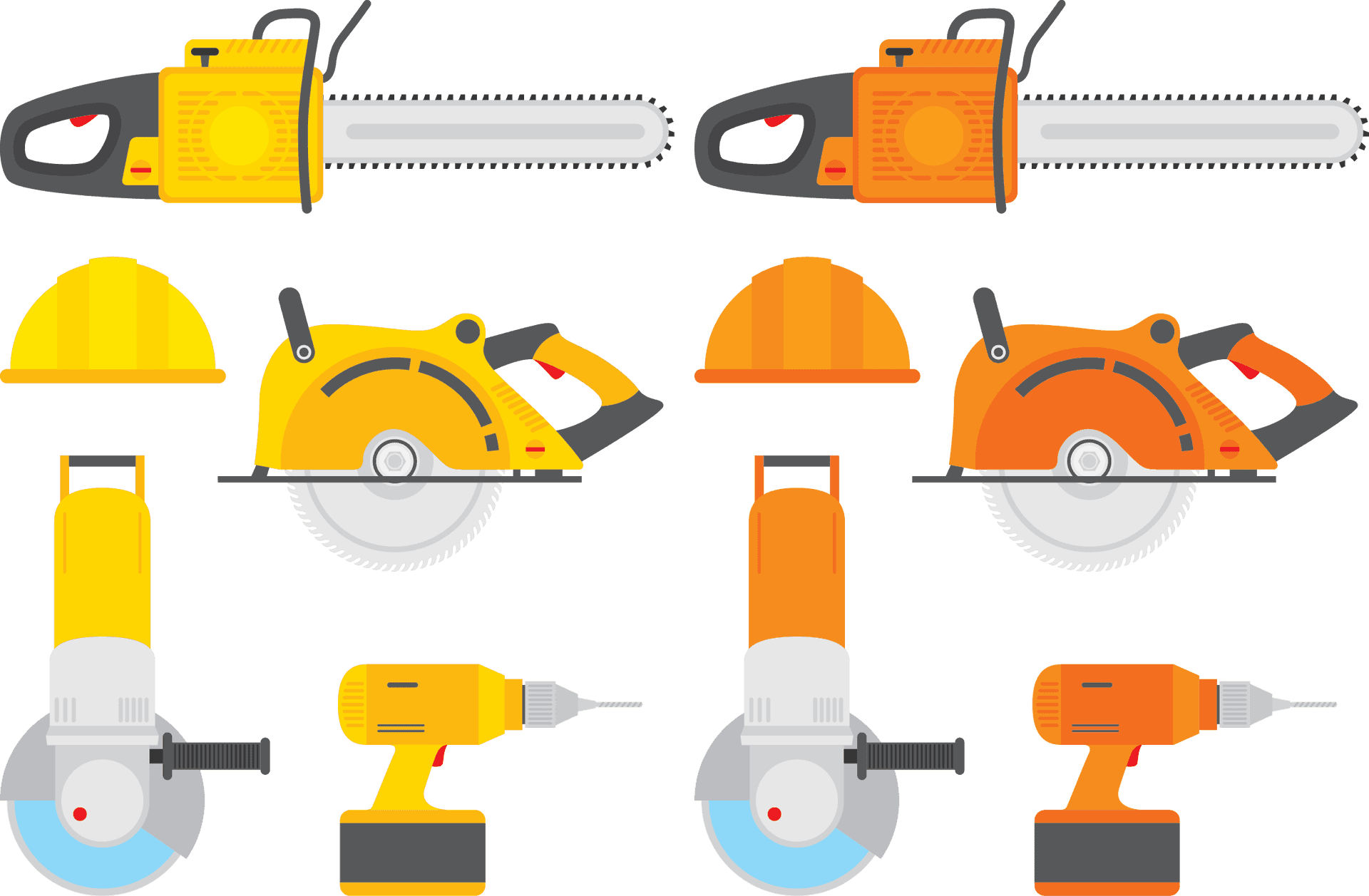 Construction Tools Vector Illustration PNG Image