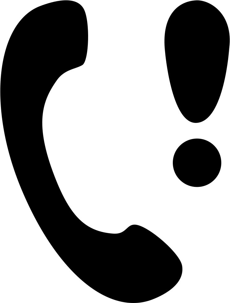 Contact Phone Icon Black PNG Image