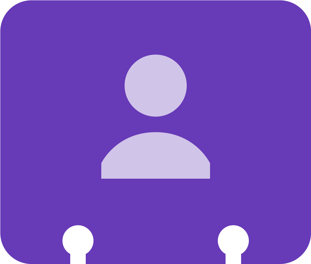 Contact Profile Icon Purple Background PNG Image