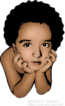 Contemplative Face Illustration PNG Image