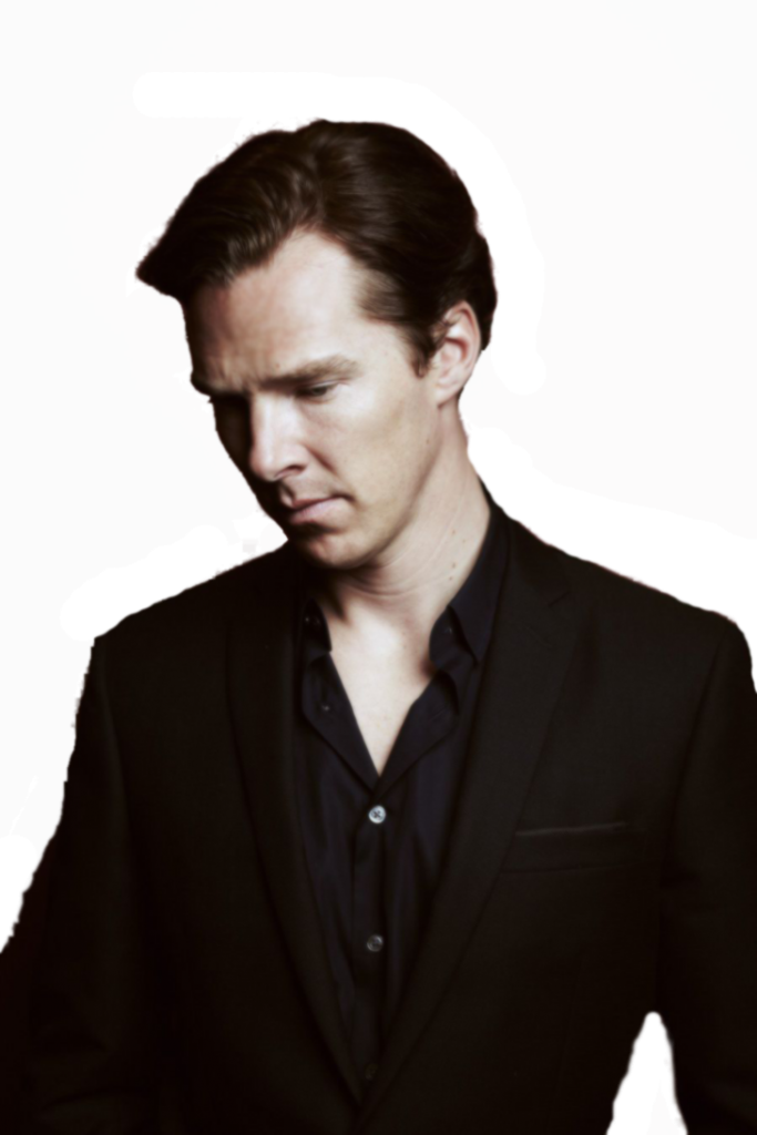 Contemplative Man In Black Suit PNG Image