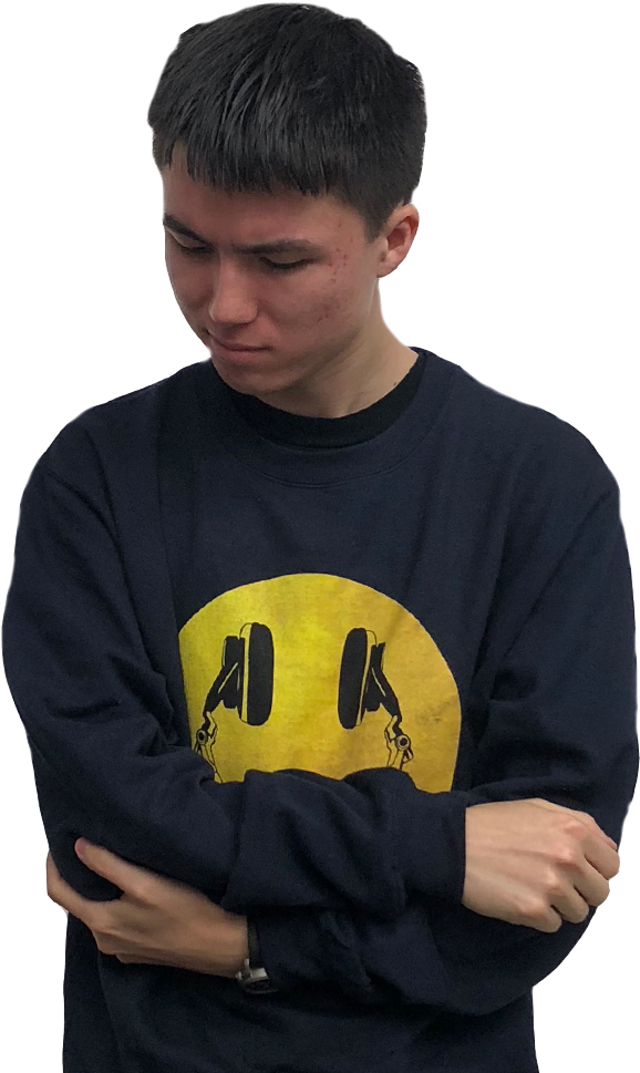 Contemplative Youthin Sad Boys Sweatshirt PNG Image