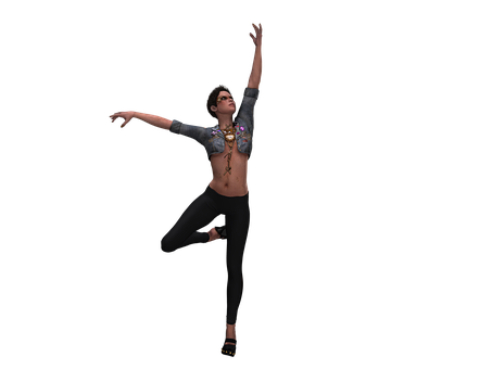 Contemporary Dancerin Motion PNG Image