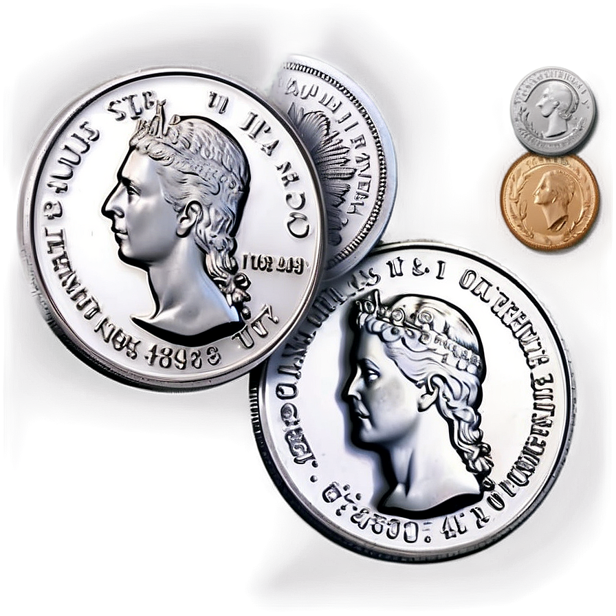 Contemporary Silver Coin Style Png Uds35 PNG Image