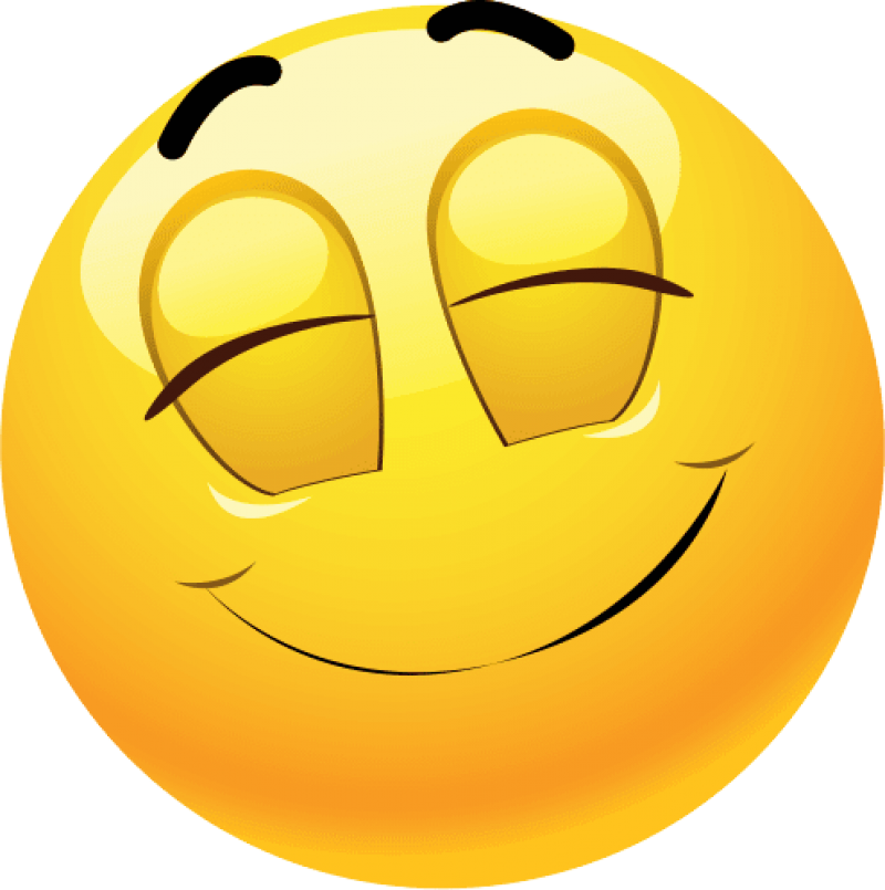 Contented Smiley Face Emoji PNG Image