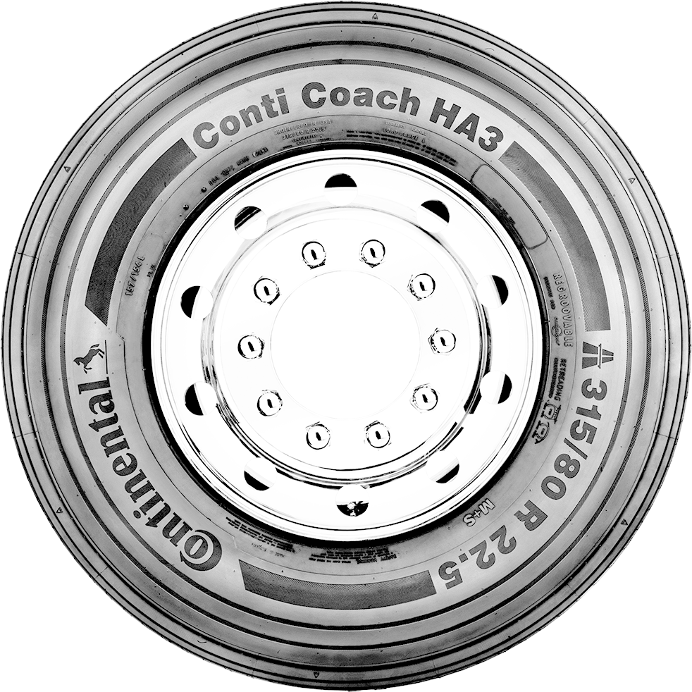 Continental Coach Bus Tire PNG Image