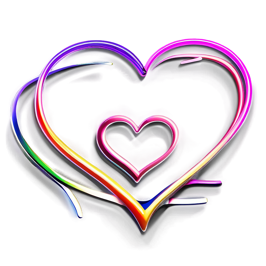 Continuous Heart Line Design Png Imd PNG Image