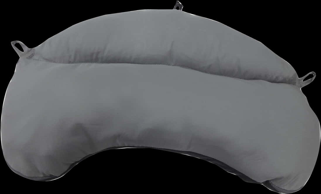 Contoured Sleeping Pillow Gray Background PNG Image