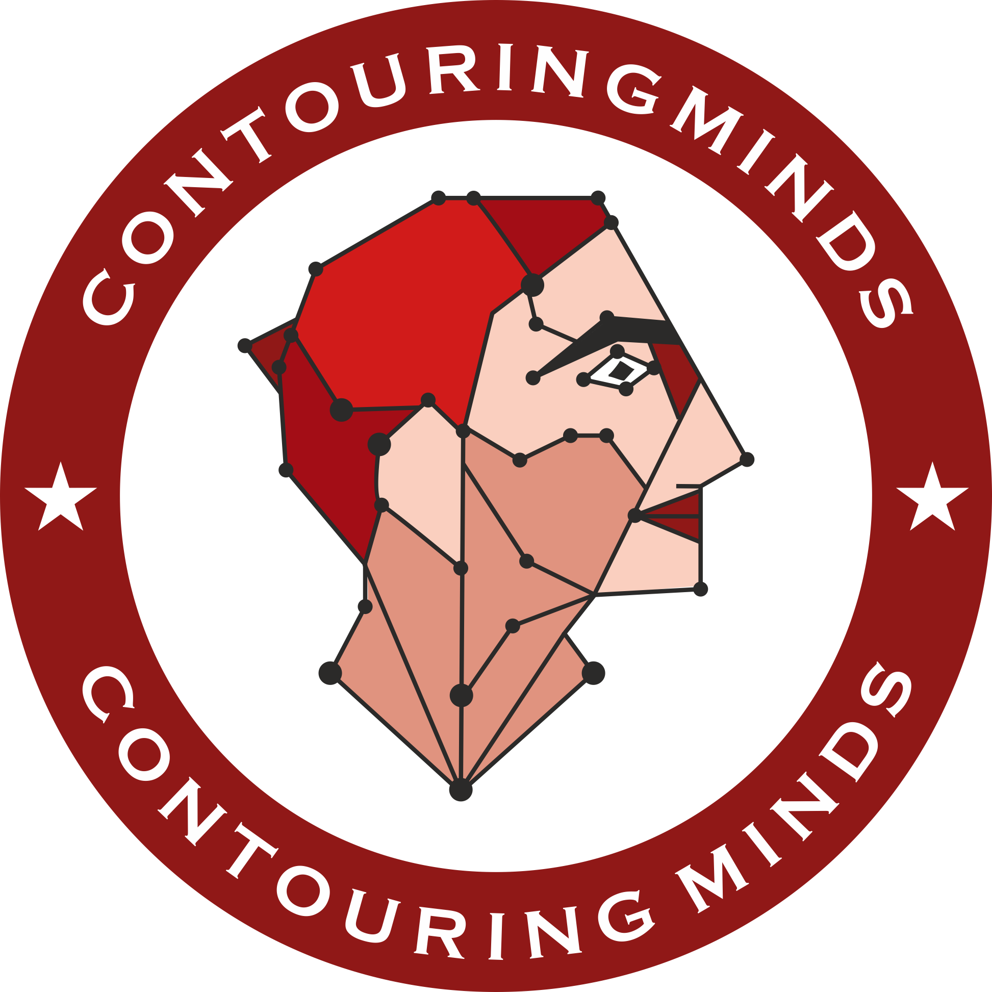 Contouring Minds Logo Geometric Design PNG Image