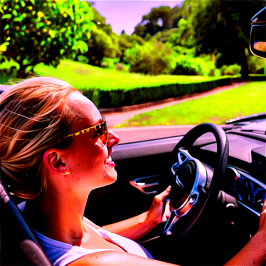 Convertible Summer Driving Png 06112024 PNG Image