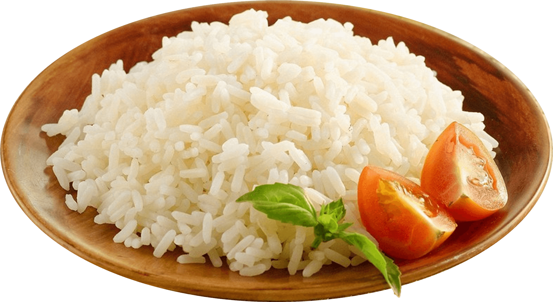 Cooked White Ricewith Tomatoand Basil PNG Image