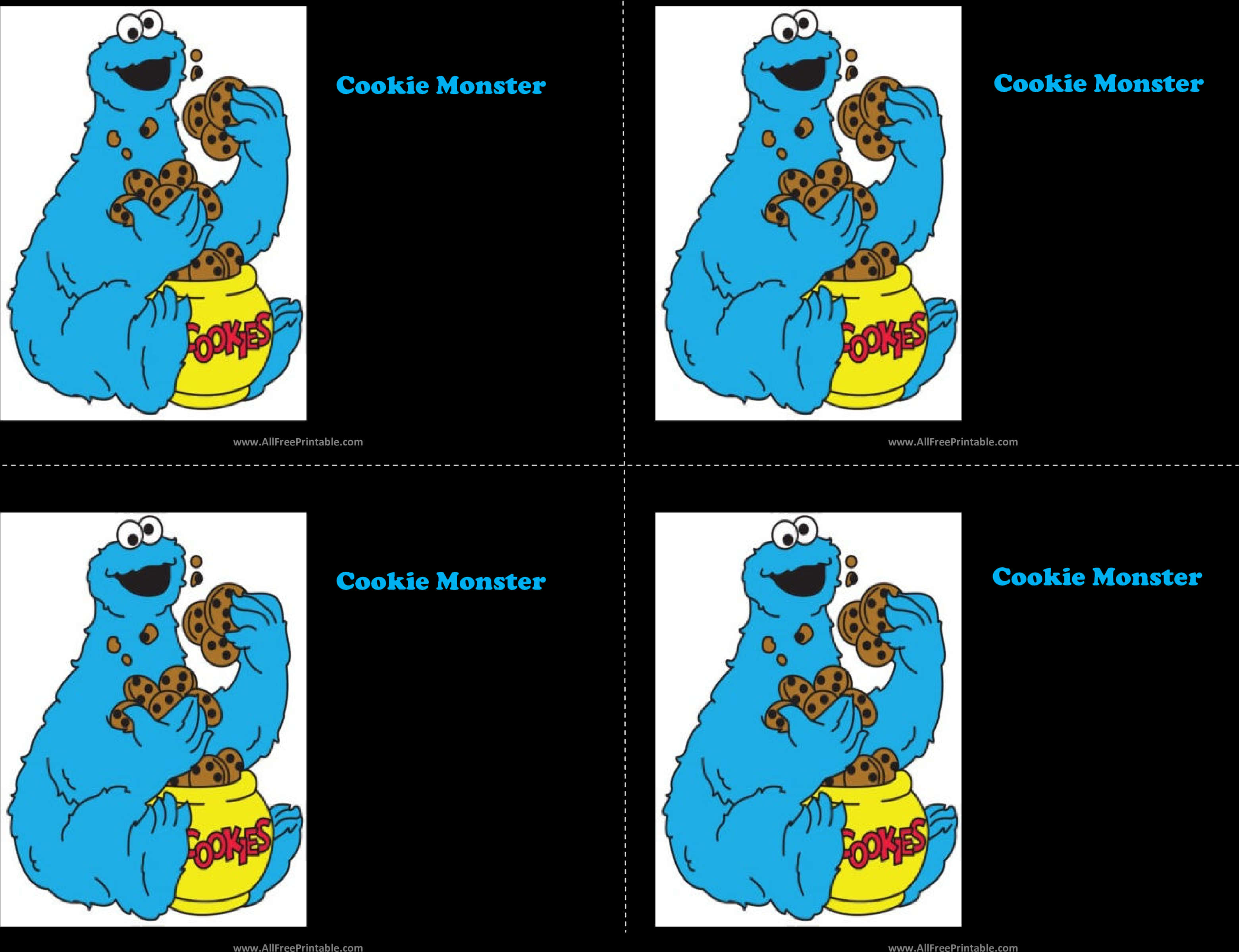 Cookie Monster Eating Cookies PNG Image