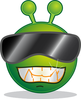 Cool Alien Cartoon Character PNG Image