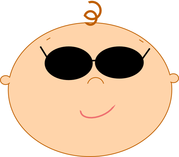 Cool Cartoon Baby With Sunglasses PNG Image