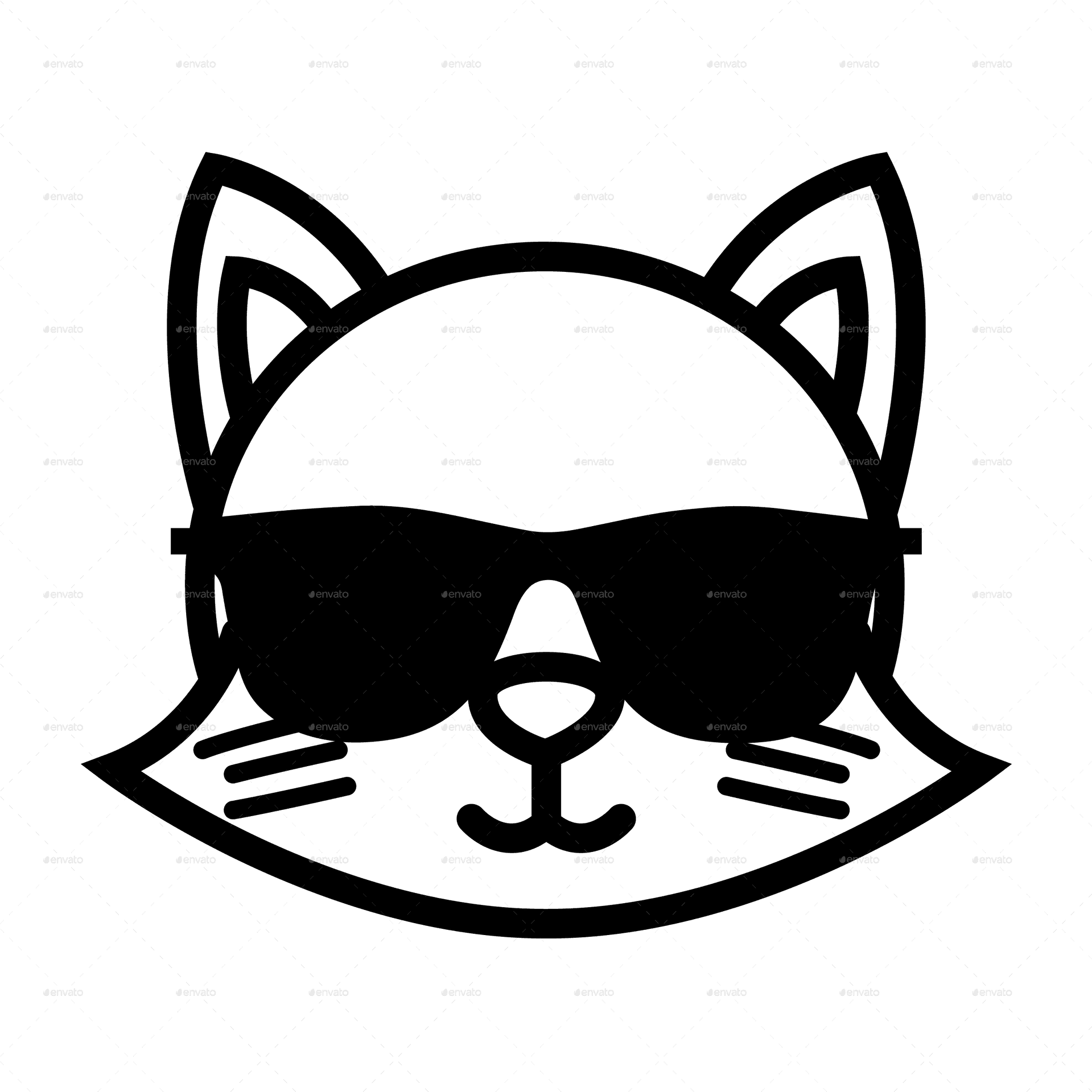 Cool_ Cat_ Incognito_ Vector PNG Image