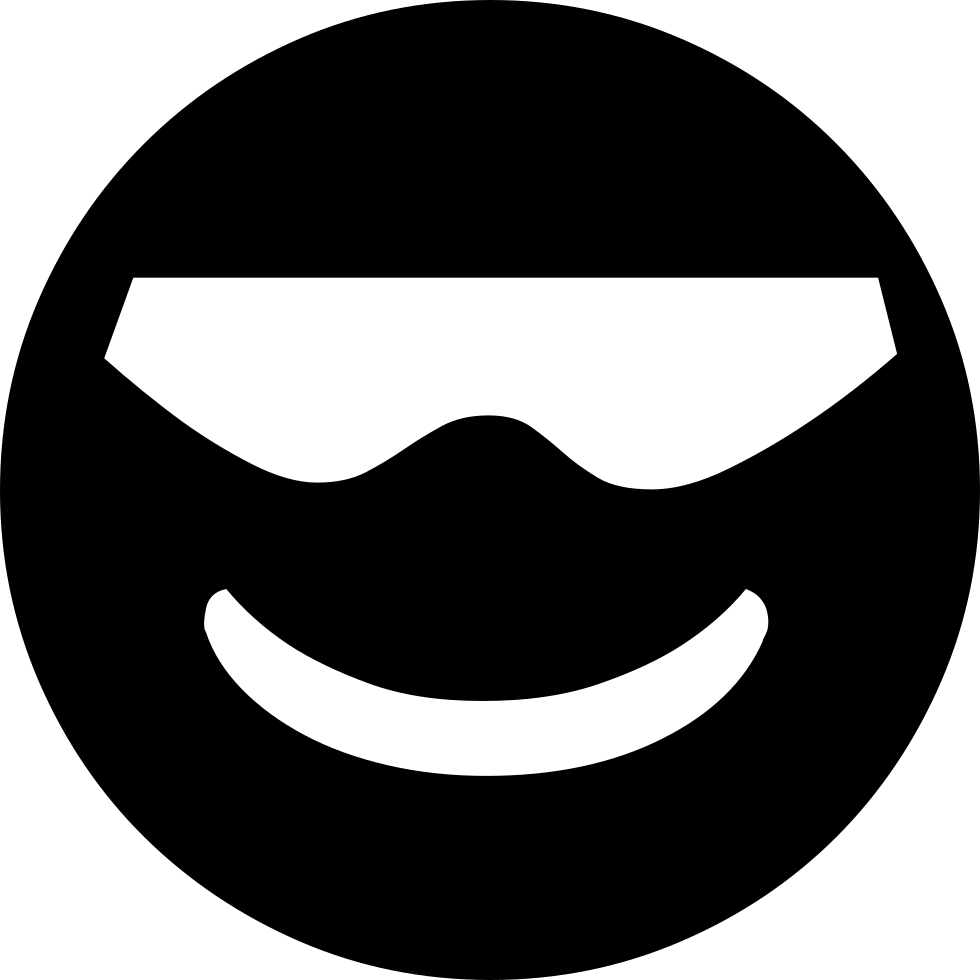 Cool Circle Emoji Smiling Sunglasses PNG Image