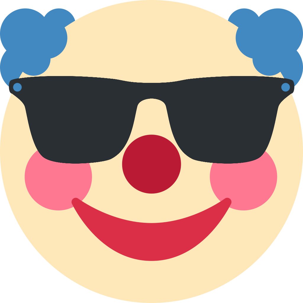 Cool_ Clown_ Emoji_with_ Sunglasses.png PNG Image