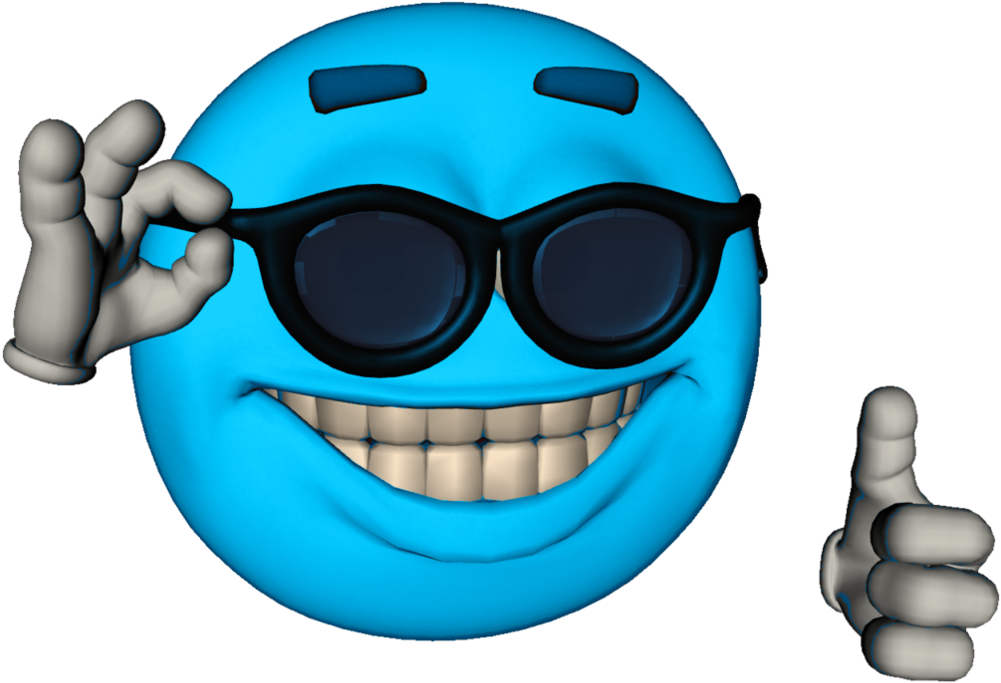 Cool_ Emoji_3 D_ Render PNG Image