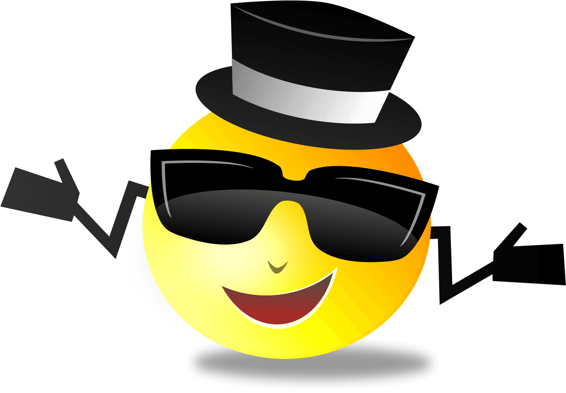 Cool Emojiwith Sunglassesand Hat PNG Image