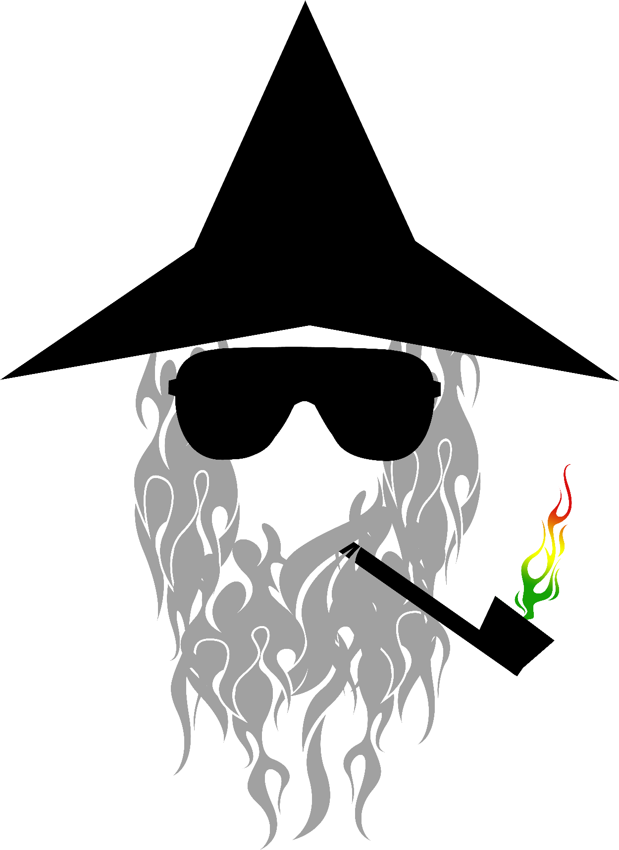 Cool Gandalf Stylized Graphic PNG Image