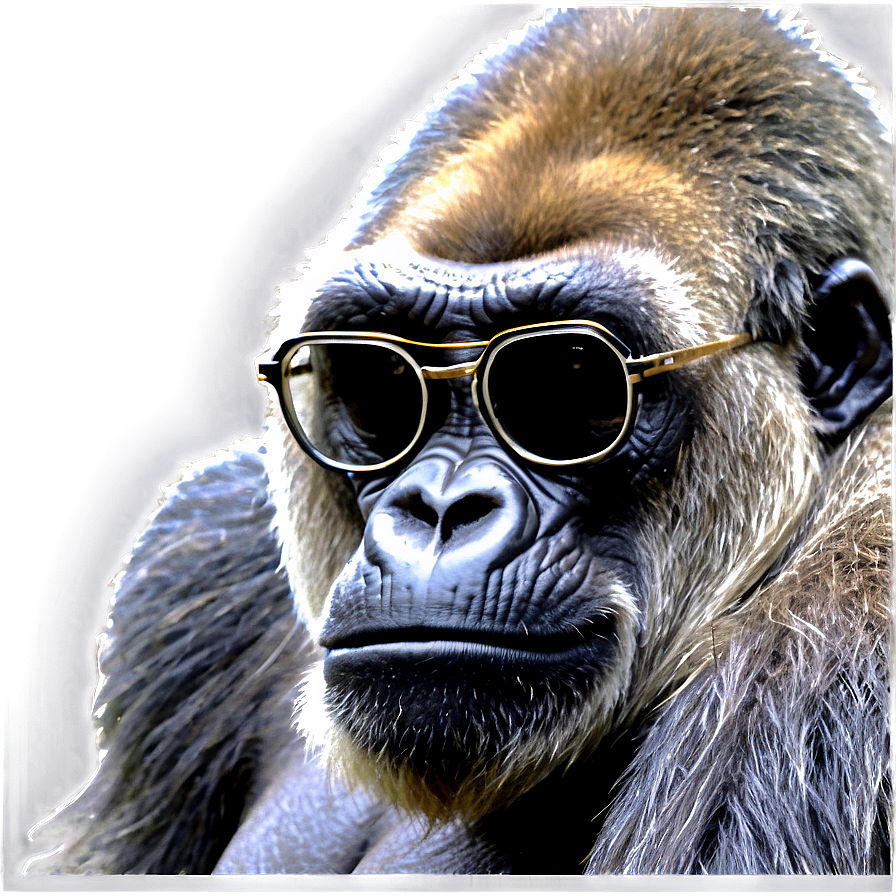 Cool Gorilla In Glasses Png Ggf PNG Image