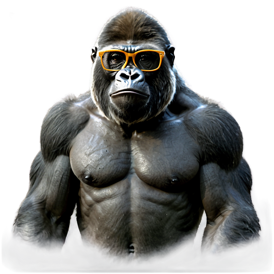 Cool Gorilla In Glasses Png Rbu14 PNG Image