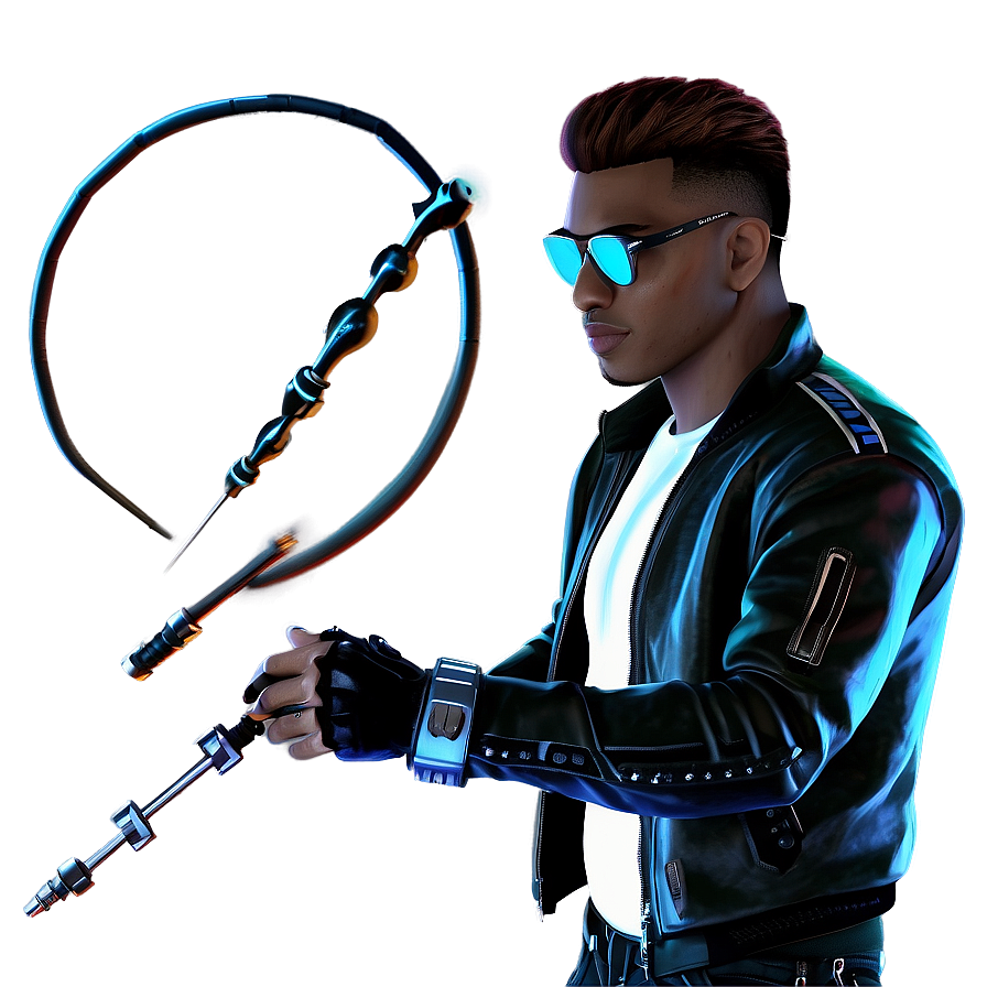 Cool Guy In Cyberpunk Style Png 06252024 PNG Image