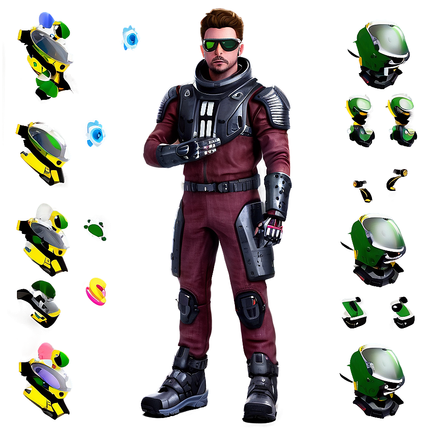 Cool Guy In Sci-fi Outfit Png 06252024 PNG Image